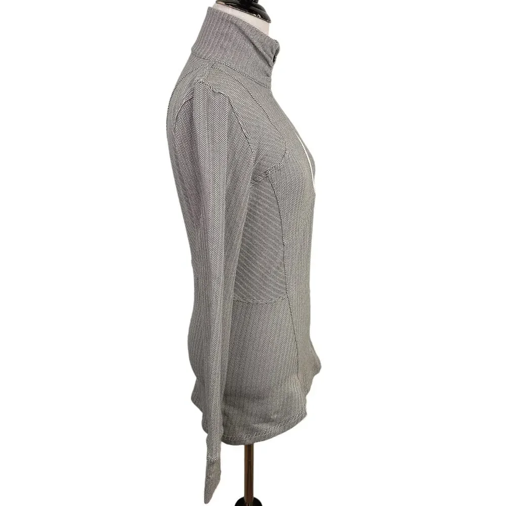 Lululemon Grey Kanto Catch Me Herringbone 1/2 Zip Pullover Size 6